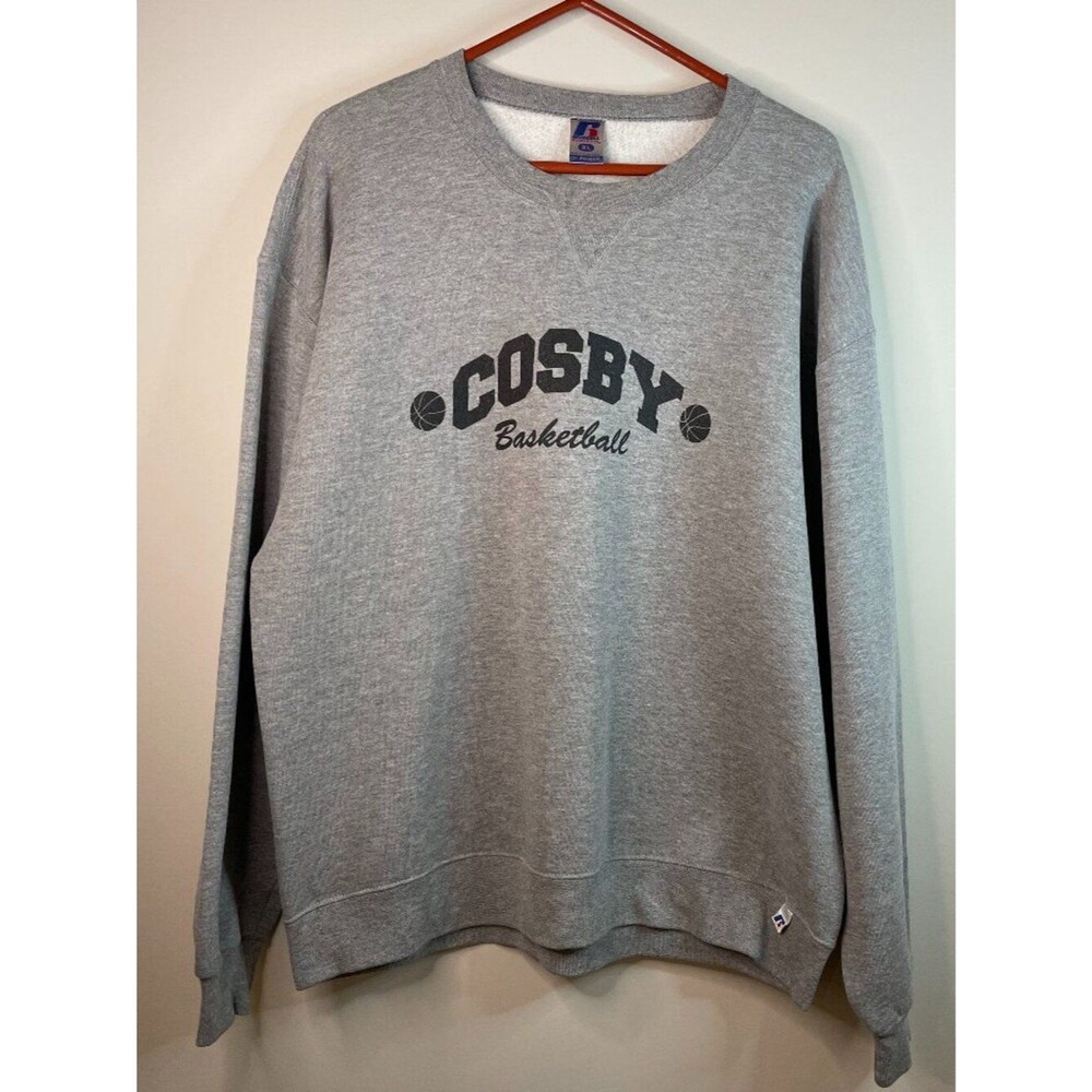 Vintage Russell Athletic Cosby Basketball Gray Crewneck Sweatshirt Size XL